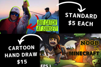 make youtube thumbnail or draw it with cartoonish style