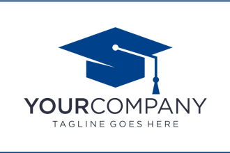 do education logo for the school, college, university and institute