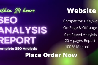 provide an advanced detailed website SEO audit report