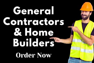 provide general contractors and home builders list