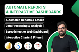 build dynamic dashboard and report in excel, google sheets, or web app