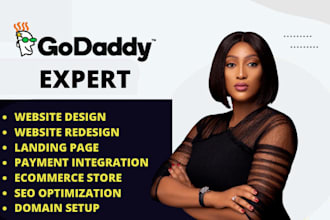 godaddy website design, godaddy redesign or design godaddy website