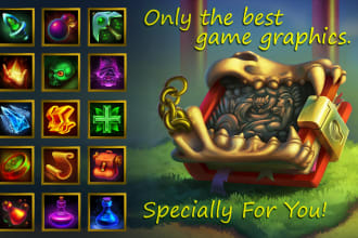 draw for you 2d game art, icons ,objects, props