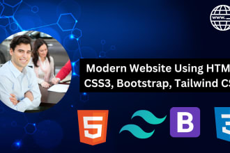 design modern responsive website using HTML5 css3 and bootstrap 5