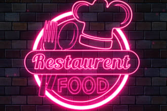 design neon logo for your business