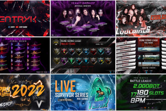 design an esports tournament poster flyer for gaming events