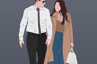create flat minimalist illustration