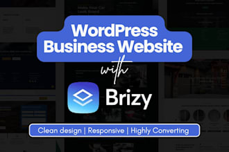 build wordpress business website using brizy pro builder
