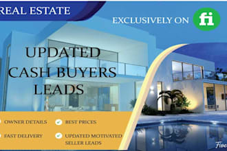 provide you real estate active cash buyers leads with skip tracing
