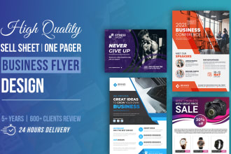 design corporate flyer, one pager, sell sheet, and postcard