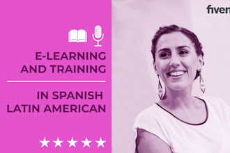 be your latin american spanish voice for video tutorials