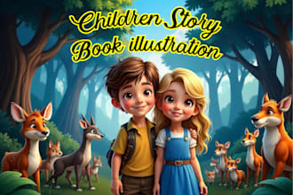design children story book illustration and children story book illustration