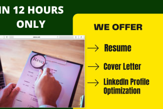 create professional resume and linkedin profile optimization
