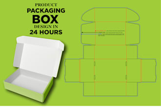 do mailer box, dieline, diecut for you in 24 hours