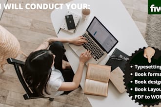 conduct your typesetting, book formatting with book design