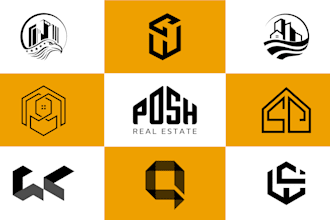 design construction real estate property home realtor free vector logo
