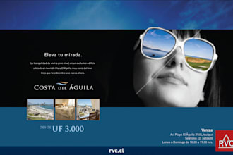 design a professional real estate magazine ad