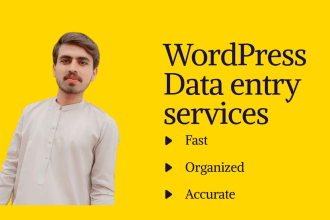 do professional ecommerce wordpress and shopify data entry