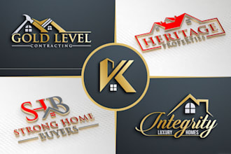 do luxury real estate realtor property construction business logo