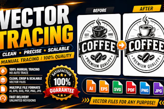 modify fix revamp edit alter upgrade enhance redesign and vectorize logo