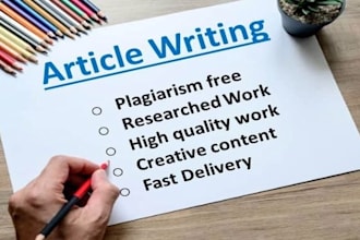 writing articles and content