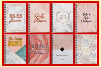 design amazon KDP any custom planner, journal, interior page
