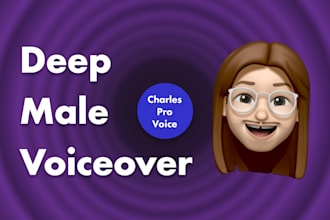 record a deep male voice over in 24 hours