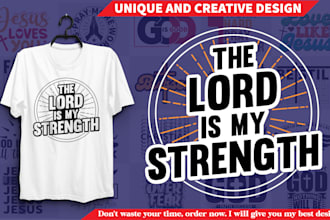 do christian typography t shirt design