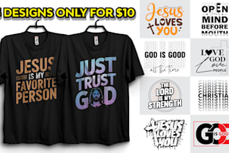 do christian typography t shirt design