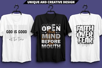 do christian typography t shirt design