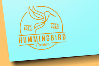 do a professional hummingbird logo design within 24 hours