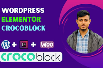 build wordpress website with elementor pro and ecommerce