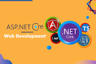 develop dot net core and angular web application