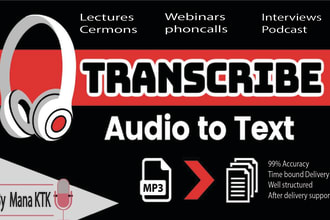 do english transcription of your audio video files