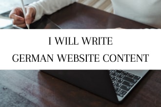 write german website content