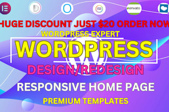 create a responsive home page for wordpress website