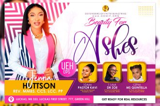 do exceptional event flyer or church flyer within 4 hours