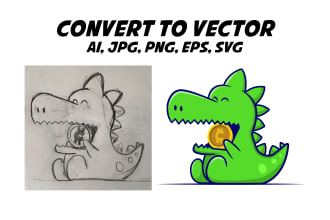 convert any image or sketch to vector, redraw, convert logo to vector