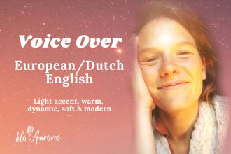 deliver a quality dutch english vo in any tone