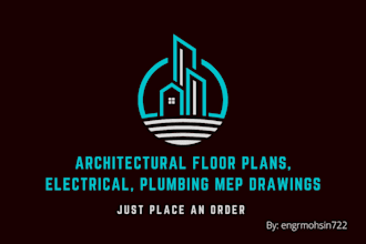 draw architectural plumbing, electrical drawings, and mep drawings