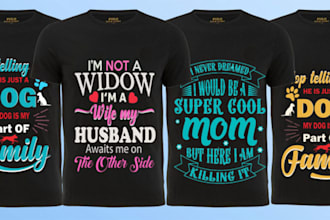 ,make custom typography tshirt design for your pod business