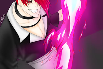 create a digital anime art for you