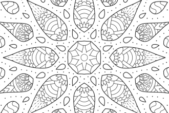 create one complex mandala for coloring for you