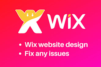 design wix website and redesign fix any issues