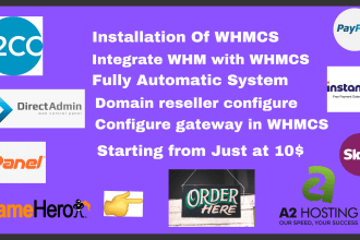 do install, modify, configure, upgrade, migrate, and fix errors on your whmcs