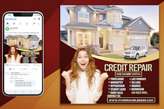 design credit repair flyer instagram flyer in 6 hours