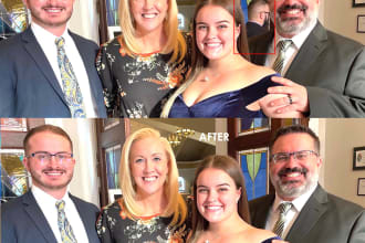 remove unwanted people, objects, and blemishes from photos