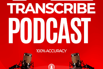 transcribe accurate podcast transcript and do audio interview transcription
