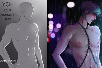 draw yaoi bl shemale ych on selfmade base