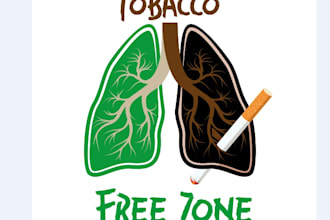 tobacco free zone sticker logo